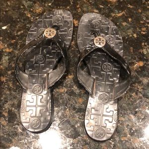Tory Burch Patent Flip Flops
